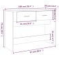 vidaXL Konsolentisch Grau Sonoma 100x39x75 cm Holzwerkstoff vidaXL Konsolentisch Grau Sonoma 100x39x75 cm Holzwerkstoff