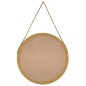 vidaXL Wandspiegel mit Riemen Golden Ø 55 cm vidaXL Wandspiegel mit Riemen Golden Ø 55 cm