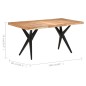 vidaXL Esstisch 160x80x76 cm Massivholz Akazie vidaXL Esstisch 160x80x76 cm Massivholz Akazie