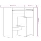 vidaXL Schreibtisch Braun Eichen-Optik 80x45x74 cm Holzwerkstoff vidaXL Schreibtisch Braun Eichen-Optik 80x45x74 cm Holzwerkstoff