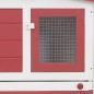 vidaXL Großer Kaninchenstall Rot und Weiß 204x45x85 cm Holz vidaXL Großer Kaninchenstall Rot und Weiß 204x45x85 cm Holz