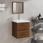 vidaXL Badschrank mit Spiegel Braun Eichen-Optik Holzwerkstoff vidaXL Badschrank mit Spiegel Braun Eichen-Optik Holzwerkstoff