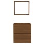 vidaXL Badschrank mit Spiegel Braun Eichen-Optik Holzwerkstoff vidaXL Badschrank mit Spiegel Braun Eichen-Optik Holzwerkstoff