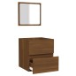 vidaXL Badschrank mit Spiegel Braun Eichen-Optik Holzwerkstoff vidaXL Badschrank mit Spiegel Braun Eichen-Optik Holzwerkstoff