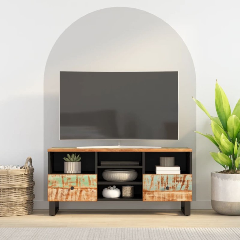 vidaXL TV-Schrank 100x33x46 cm Altholz Massiv und Holzwerkstoff vidaXL TV-Schrank 100x33x46 cm Altholz Massiv und Holzwerkstoff
