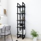 vidaXL Bücherregal 5 Fächer Schwarz 40x30x175 cm Holzwerkstoff vidaXL Bücherregal 5 Fächer Schwarz 40x30x175 cm Holzwerkstoff