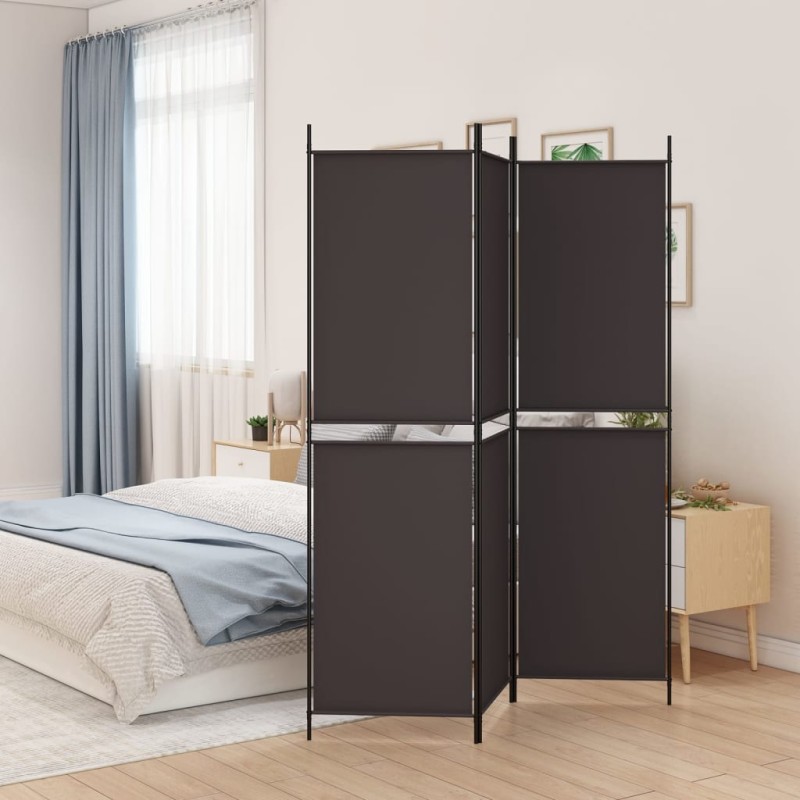 vidaXL 3-tlg. Paravent Braun 150x200 cm Stoff vidaXL 3-tlg. Paravent Braun 150x200 cm Stoff