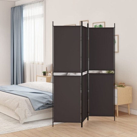 vidaXL 3-tlg. Paravent Braun 150x200 cm Stoff