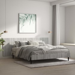 vidaXL Wand Kopfteil Grau Sonoma 240x1,5x80 cm Holzwerkstoff