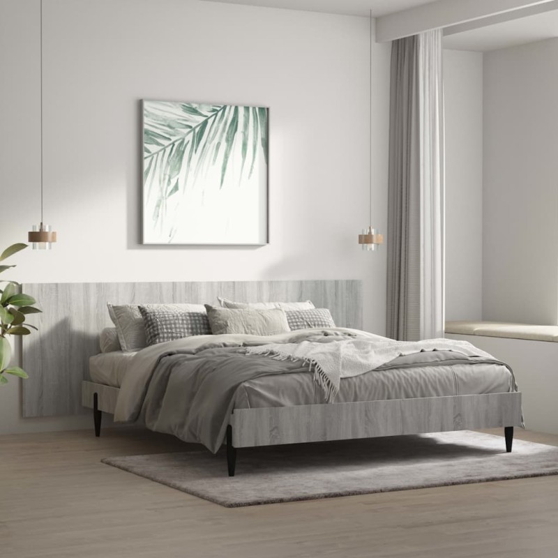 vidaXL Wand Kopfteil Grau Sonoma 240x1,5x80 cm Holzwerkstoff vidaXL Wand Kopfteil Grau Sonoma 240x1,5x80 cm Holzwerkstoff