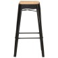 vidaXL Barhocker 2 Stk. Schwarz Mango Massivholz vidaXL Barhocker 2 Stk. Schwarz Mango Massivholz