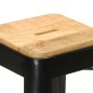 vidaXL Barhocker 2 Stk. Schwarz Mango Massivholz vidaXL Barhocker 2 Stk. Schwarz Mango Massivholz