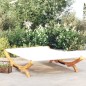 vidaXL Sonnenliege 165x188,5x46 cm Bugholz Massiv Creme vidaXL Sonnenliege 165x188,5x46 cm Bugholz Massiv Creme