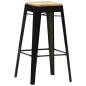 vidaXL Barhocker 2 Stk. Schwarz Mango Massivholz vidaXL Barhocker 2 Stk. Schwarz Mango Massivholz