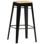 vidaXL Barhocker 2 Stk. Schwarz Mango Massivholz vidaXL Barhocker 2 Stk. Schwarz Mango Massivholz