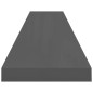 vidaXL Schwebendes Wandregal Hochglanz-Grau 120x23,5x3,8 cm MDF vidaXL Schwebendes Wandregal Hochglanz-Grau 120x23,5x3,8 cm MDF