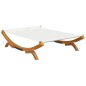 vidaXL Sonnenliege 165x188,5x46 cm Bugholz Massiv Creme vidaXL Sonnenliege 165x188,5x46 cm Bugholz Massiv Creme