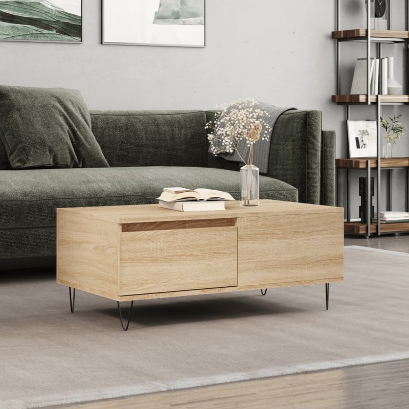 vidaXL Couchtisch Sonoma-Eiche 90x50x36,5 cm Holzwerkstoff vidaXL Couchtisch Sonoma-Eiche 90x50x36,5 cm Holzwerkstoff