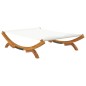 vidaXL Sonnenliege 165x188,5x46 cm Bugholz Massiv Creme vidaXL Sonnenliege 165x188,5x46 cm Bugholz Massiv Creme