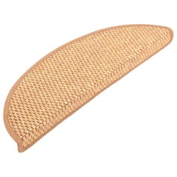 vidaXL Treppenmatten Selbstklebend Sisal-Optik 15Stk. 56x17x3cm Orange
