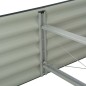 vidaXL Garten-Hochbeet 320x80x44 cm Verzinkter Stahl Grau vidaXL Garten-Hochbeet 320x80x44 cm Verzinkter Stahl Grau