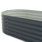 vidaXL Garten-Hochbeet 320x80x44 cm Verzinkter Stahl Grau vidaXL Garten-Hochbeet 320x80x44 cm Verzinkter Stahl Grau