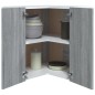 vidaXL Eck-Hängeschrank Grau Sonoma 57x57x60 cm Holzwerkstoff vidaXL Eck-Hängeschrank Grau Sonoma 57x57x60 cm Holzwerkstoff