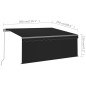 vidaXL Gelenkarmmarkise mit Rollo 3x2,5 m Anthrazit vidaXL Gelenkarmmarkise mit Rollo 3x2,5 m Anthrazit