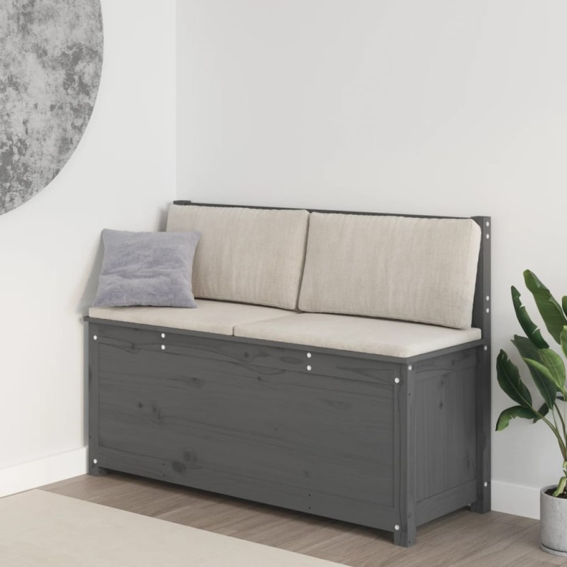 vidaXL Sitzbank Grau 110x41x76,5 cm Massivholz Kiefer vidaXL Sitzbank Grau 110x41x76,5 cm Massivholz Kiefer