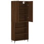 Highboard Braun Eichen-Optik 69,5x34x180 cm Holzwerkstoff Highboard Braun Eichen-Optik 69,5x34x180 cm Holzwerkstoff
