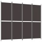 vidaXL 4-tlg. Paravent Braun 200x220 cm Stoff vidaXL 4-tlg. Paravent Braun 200x220 cm Stoff