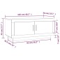 vidaXL Couchtisch Grau Sonoma 102x50x45 cm Holzwerkstoff vidaXL Couchtisch Grau Sonoma 102x50x45 cm Holzwerkstoff