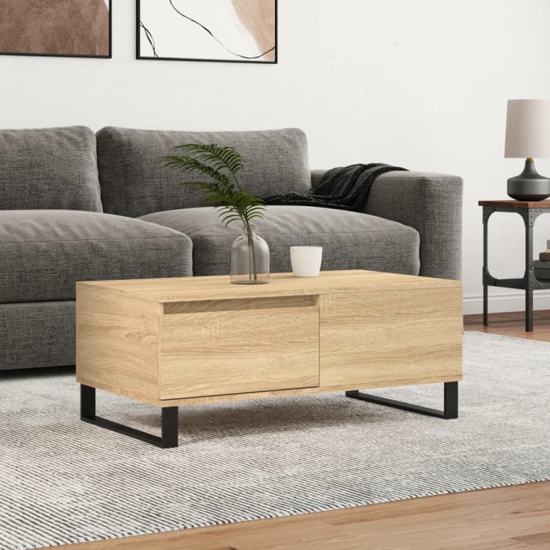 vidaXL Couchtisch Sonoma-Eiche 90x50x36,5 cm Holzwerkstoff vidaXL Couchtisch Sonoma-Eiche 90x50x36,5 cm Holzwerkstoff