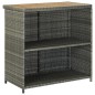 3-tlg. Bar Set Poly Rattan Grau 3-tlg. Bar Set Poly Rattan Grau