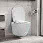 vidaXL Wand-WC ohne Spülrand Keramik Weiß vidaXL Wand-WC ohne Spülrand Keramik Weiß