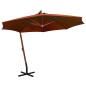 vidaXL Ampelschirm mit Mast Terracotta-Rot 3,5x2,9 m Massivholz Tanne vidaXL Ampelschirm mit Mast Terracotta-Rot 3,5x2,9 m Massivholz Tanne