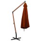 vidaXL Ampelschirm mit Mast Terracotta-Rot 3,5x2,9 m Massivholz Tanne vidaXL Ampelschirm mit Mast Terracotta-Rot 3,5x2,9 m Massivholz Tanne