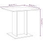 vidaXL Esstisch Grau Sonoma 80x80x75 cm Holzwerkstoff vidaXL Esstisch Grau Sonoma 80x80x75 cm Holzwerkstoff