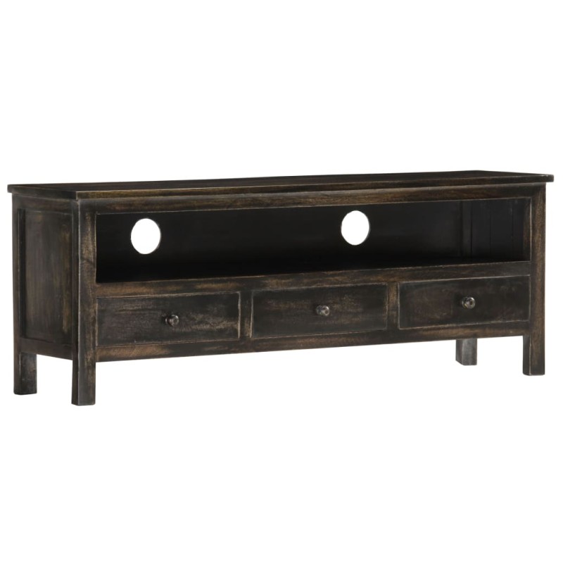 vidaXL TV-Schrank Schwarz 120×30×45 cm Mangoholz Massiv vidaXL TV-Schrank Schwarz 120×30×45 cm Mangoholz Massiv