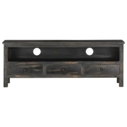 vidaXL TV-Schrank Schwarz 120×30×45 cm Mangoholz Massiv