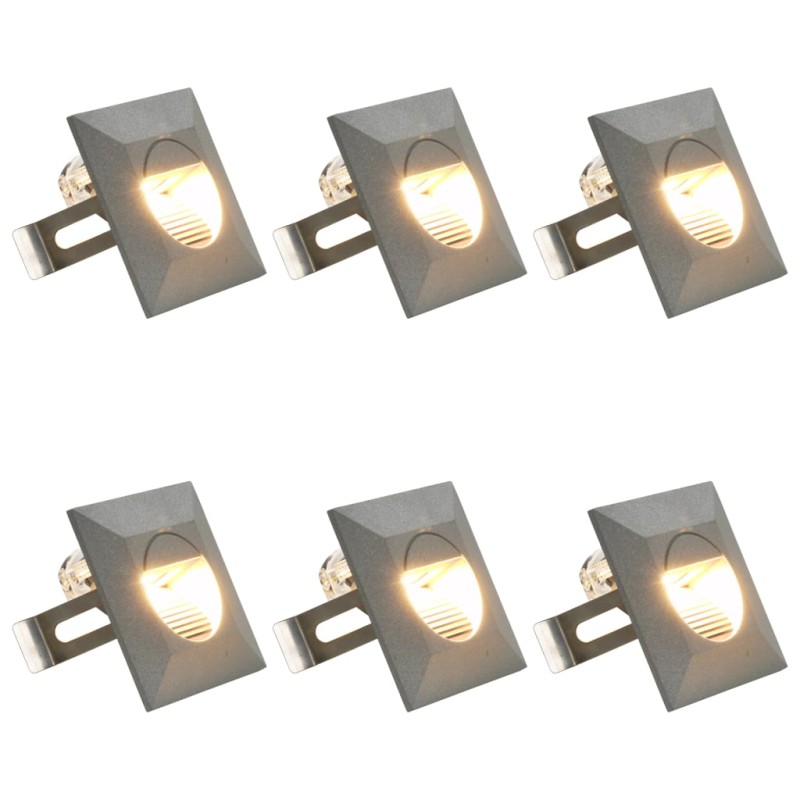 vidaXL Außenwandleuchten 6 Stk. LED 5 W Silbern Quadratisch vidaXL Außenwandleuchten 6 Stk. LED 5 W Silbern Quadratisch