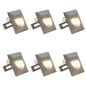 vidaXL Außenwandleuchten 6 Stk. LED 5 W Silbern Quadratisch vidaXL Außenwandleuchten 6 Stk. LED 5 W Silbern Quadratisch