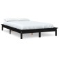 vidaXL Massivholzbett Schwarz 135x190 cm Kiefer vidaXL Massivholzbett Schwarz 135x190 cm Kiefer