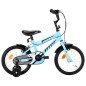vidaXL Kinderfahrrad 14 Zoll Schwarz und Blau vidaXL Kinderfahrrad 14 Zoll Schwarz und Blau