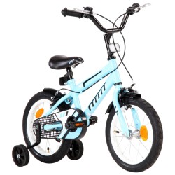 vidaXL Kinderfahrrad 14 Zoll Schwarz und Blau