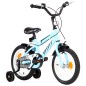 vidaXL Kinderfahrrad 14 Zoll Schwarz und Blau vidaXL Kinderfahrrad 14 Zoll Schwarz und Blau