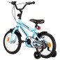 vidaXL Kinderfahrrad 14 Zoll Schwarz und Blau vidaXL Kinderfahrrad 14 Zoll Schwarz und Blau