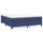 vidaXL Boxspringbett mit Matratze Blau 180x200 cm Stoff vidaXL Boxspringbett mit Matratze Blau 180x200 cm Stoff