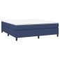 vidaXL Boxspringbett mit Matratze Blau 180x200 cm Stoff vidaXL Boxspringbett mit Matratze Blau 180x200 cm Stoff
