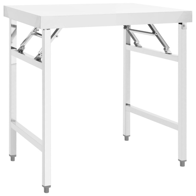 vidaXL Küchen-Arbeitstisch Klappbar 85x60x80 cm Edelstahl vidaXL Küchen-Arbeitstisch Klappbar 85x60x80 cm Edelstahl